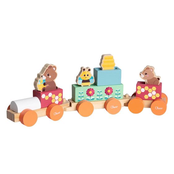 Chicco wooden teddy train